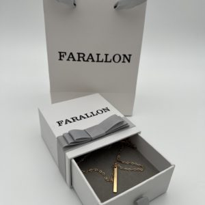 Farallon 18K Gold Vertical Bar Pendant Necklace